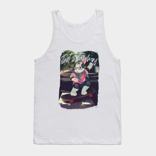 Rabbit, Skateboard, Skater, City, Bunny, Halfpipe Tank Top